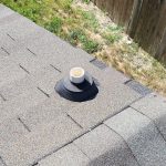 Missing shingles, short plumbing roof vent inspection